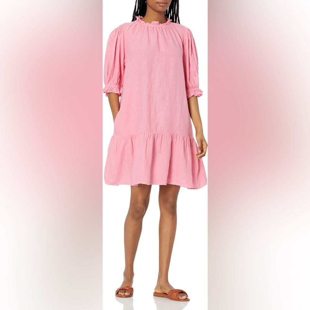 💗Velvet by Graham💗& Spencer Pink Ruffled Tiered Sundress